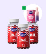 3x Hair + gratis Collagen Lemonade en thermosfles